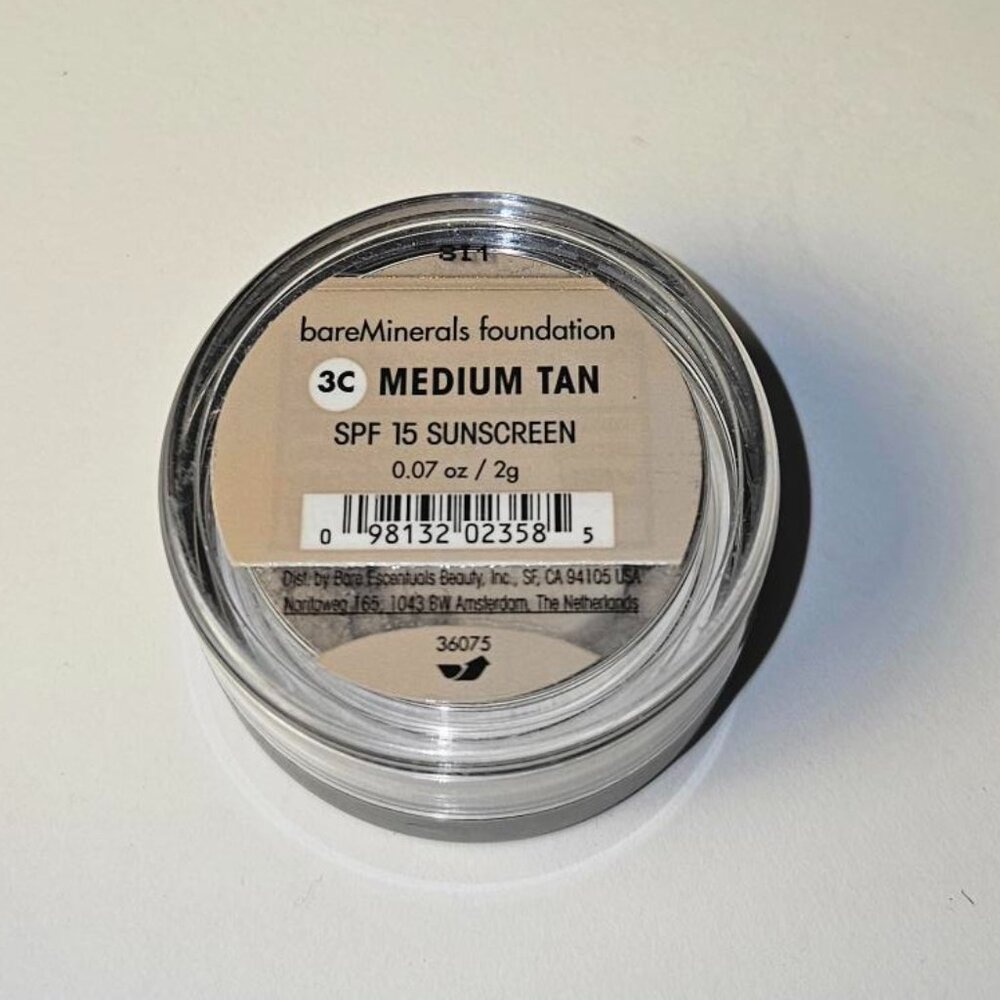 Bare Minerals Original Foundation SPF 15 MEDIUM TAN 3C - 2g / 0.07 Oz Sealed